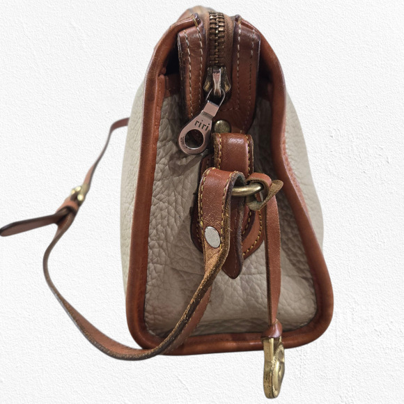 80s Vintage Dooney and Bourke Pebbled Leather USA Made All Weather Satchel Purse - Picture 5 of 16